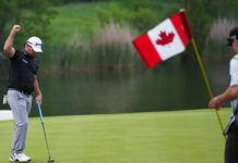 Ryan Fox Outlasts Sam Burns in Playoff to Win 2025 RBC Canadian Open 2025 Canadian Open Ryan Fox Wins Caddie Flag Fist Pump