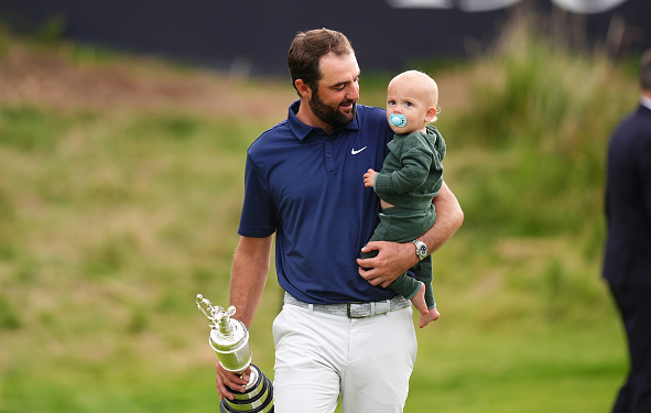 2025 British Open Scottie Scheffler Wins Son Bennett