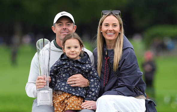 2025 Irish Open Rory McIlroy Wins Trophy Family