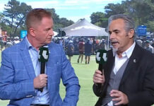 LIV Golf’s Arlo White, David Feherty Troll: Adelaide as Golf’s ‘Fifth Major’? Arlo White (L) and David Feherty during the LIV Golf Adelaide tournament. (SG LIV Golf X)