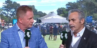 LIV Golf’s Arlo White, David Feherty Troll: Adelaide as Golf’s ‘Fifth Major’? Arlo White (L) and David Feherty during the LIV Golf Adelaide tournament. (SG LIV Golf X)