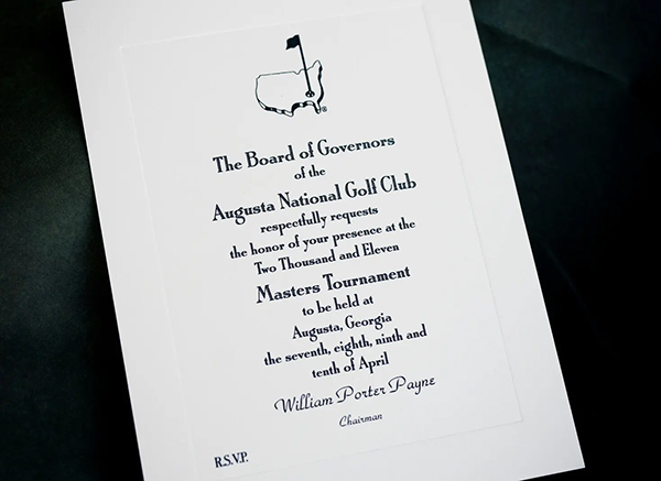 Masters 18 Factoids Southern Charm Invitations