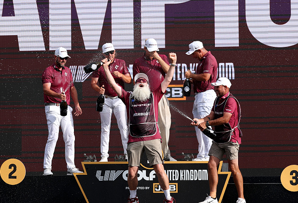 2026 LIV GOLF UK Lucas Herbert Wins Caddie Podium