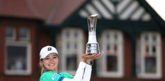 Shiho Kuwaki Wins AIG Women’s British Open in Playoff 2026 AIG Womens Open Shiho Kuwaki Wins Trophy