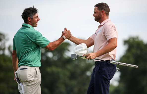 2026 BMW Championship Wyndham Clark Wins Rory Handshake