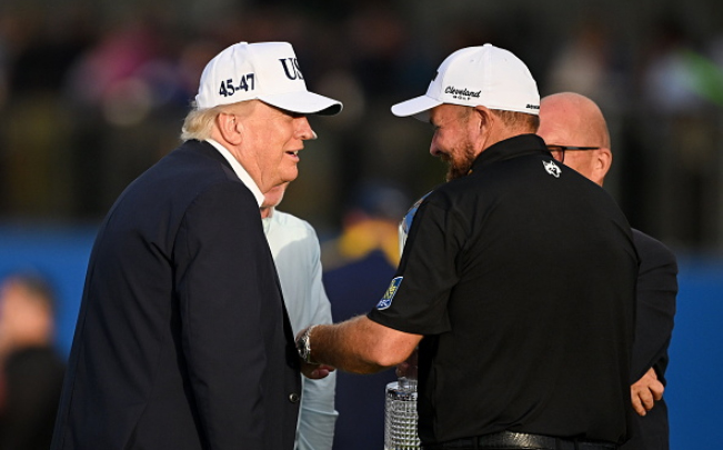 2026 Irish Open Shane Lowry Wins Handshake Trump