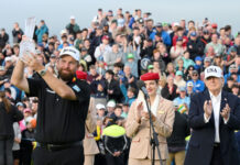 Native Son Shane Lowry Delivers Historic Rout to Win Irish Open at Doonbeg 2026 Irish Open Shane Lowry Wins Trophy Trump