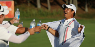 Tom Kim Wins Asian Games Gold, Earns Exemption From South Korean Military Service 2026-Asian Games Tom Kim Wins Gold Celebrates