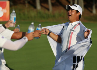 Tom Kim Wins Asian Games Gold, Earns Exemption From South Korean Military Service 2026-Asian Games Tom Kim Wins Gold Celebrates