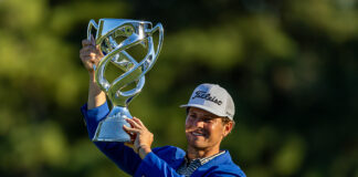 Michael Brennan Wins Baycurrent Classic, Third PGA Tour Title 2026-Baycurrent Classic Michael Brennan Wins Trophy