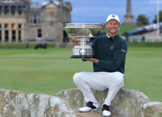 Adrian Meronk Rallies to Win Alfred Dunhill Links Title, Lock Up 2027 Card 2026-Dunhill Links Championship Adrian Meronk Wins Trophy Bridge