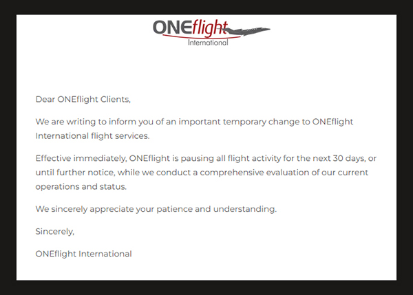 2026-ONEFlight Ponzi Scheme Story Website offline